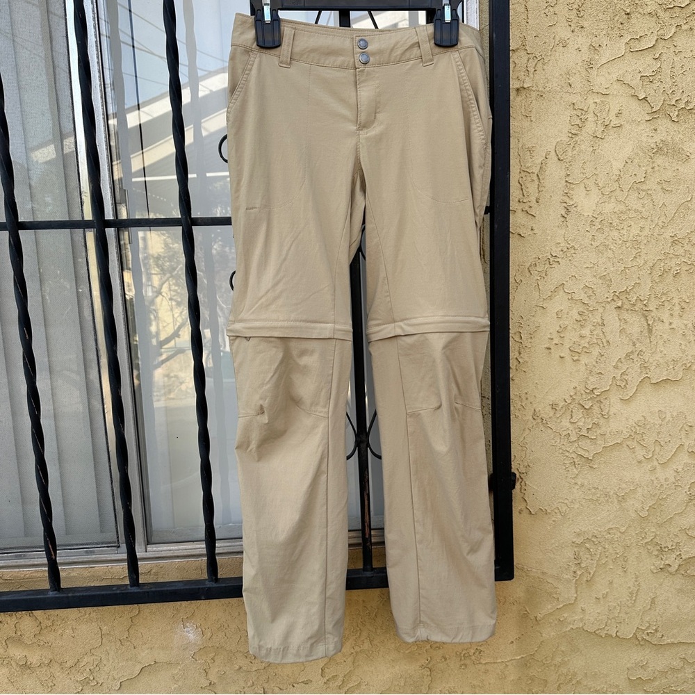 Columbia Omni-Shield Convertible Hiking Pants Women’s 6 Short Zip-Off Tan